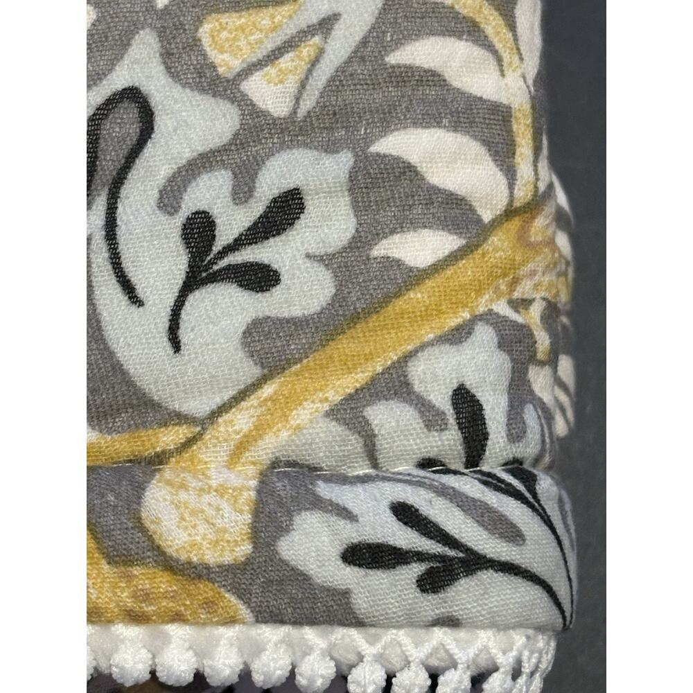 William Morris & Co Strawberry Thief Throw Blanket Cotton Gauze Fleece Grey NWT - Picture 6 of 13